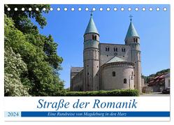 Straße der Romanik im Harz – eine Rundreise von Magdeburg in den Harz (Tischkalender 2024 DIN A5 quer), CALVENDO Monatskalender von Bussenius,  Beate