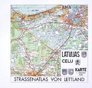 Strassenatlas von Lettland 1940 von Schlau,  Wilfried