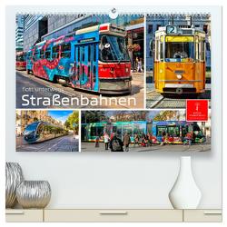 Straßenbahnen – flott unterwegs (hochwertiger Premium Wandkalender 2024 DIN A2 quer), Kunstdruck in Hochglanz von Roder,  Peter