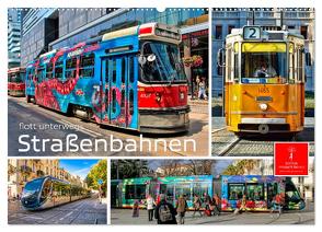 Straßenbahnen – flott unterwegs (Wandkalender 2024 DIN A2 quer), CALVENDO Monatskalender von Roder,  Peter