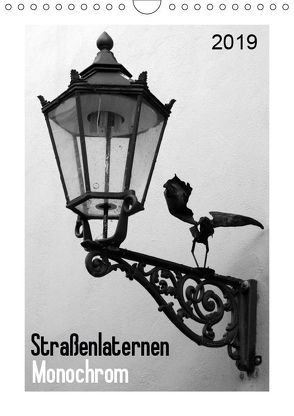 Straßenlaternen Monochrom (Wandkalender 2019 DIN A4 hoch) von SchnelleWelten