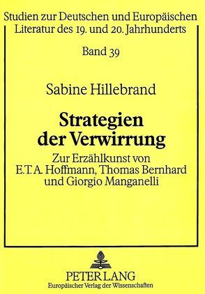 Strategien der Verwirrung von Hillebrand,  Sabine