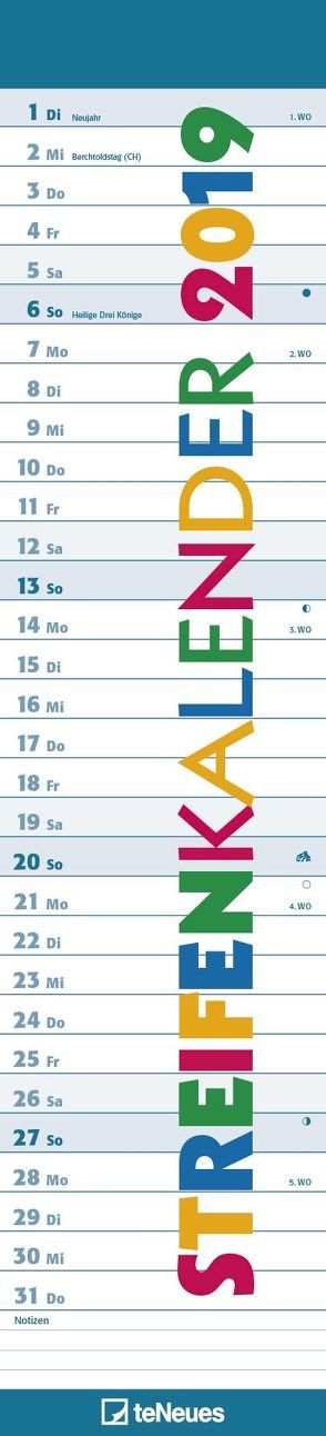 Streifenkalender 2019