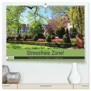 Stressfreie Zone! Parks und grüne Oasen in Augsburg (hochwertiger Premium Wandkalender 2024 DIN A2 quer), Kunstdruck in Hochglanz von Lutzenberger,  Monika