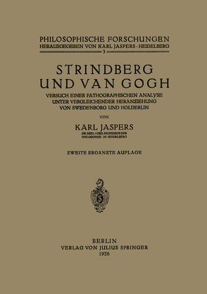 Strindberg und Van Gogh von Jaspers,  Karl