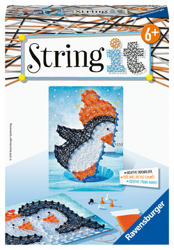 Ravensburger 18067 String it Mini Pinguin – Kreative Fadenbilder mit frechen Pinguinen, für Kinder ab 6 Jahren