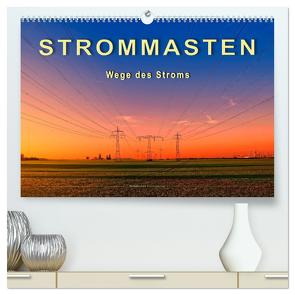 Strommasten – Wege des Stroms (hochwertiger Premium Wandkalender 2024 DIN A2 quer), Kunstdruck in Hochglanz von Roder,  Peter