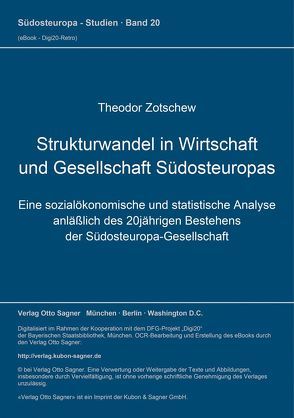 Strukturwandel in Wirtschaft und Gesellschaft Südosteuropas von Zotschew,  Theodor