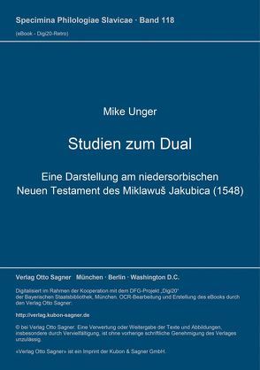 Studien zum Dual von Unger,  Mike