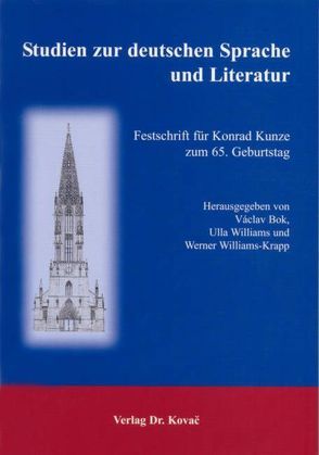 Studien zur deutschen Sprache und Literatur von Bok,  Václav, Williams,  Ulla, Williams-Krapp,  Werner