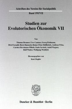 Studien zur Evolutorischen Ökonomik VII. von Dopfer,  Kurt