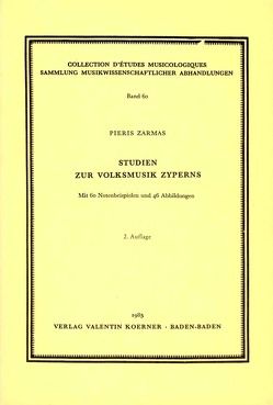 Studien zur Volksmusik Zyperns von Zarmas,  Pieris