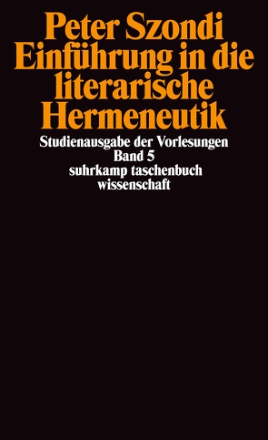 Studienausgabe der Vorlesungen in 5 Bänden von Bollack,  Jean, Stierlin,  Helen, Szondi,  Peter