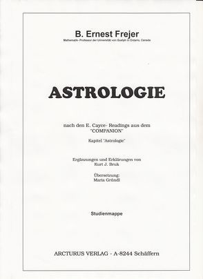 Studienmappe Astrologie von Frejer,  B. Ernest