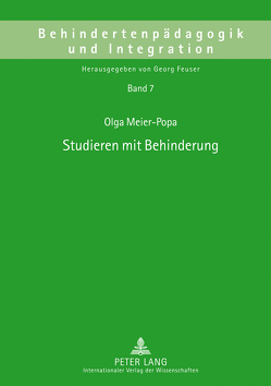 Studieren mit Behinderung von Meier-Popa,  Olga