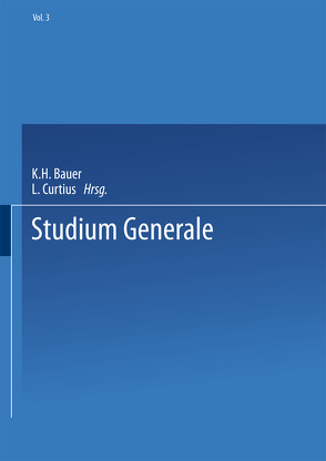 Studium Generale von Plessner,  Helmuth