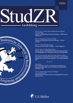 StudZR Ausbildung 1/2022 von Studentische Zeitschrift für Rechtswissenschaft e.V.