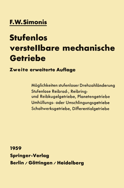 Stufenlos verstellbare mechanische Getriebe von Simonis,  Friedrich W.