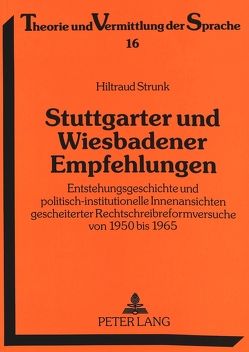 Stuttgarter und Wiesbadener Empfehlungen von Strunk,  Hiltraud