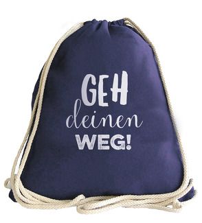 Stylischer Turnbeutel „Geh deinen Weg!“ (3er VE)