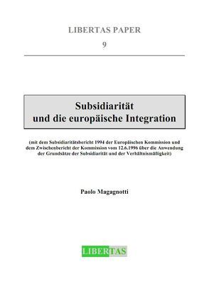 Subsidiarität und die europäische Integration von Magagnotti,  Paolo