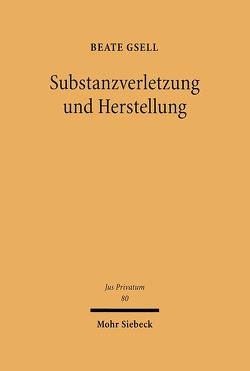 Substanzverletzung und Herstellung von Gsell,  Beate