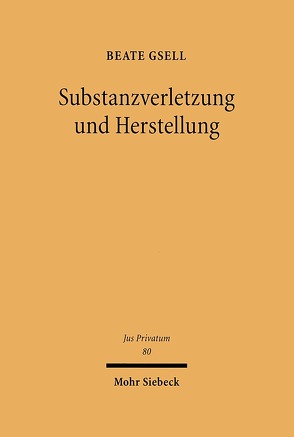 Substanzverletzung und Herstellung von Gsell,  Beate