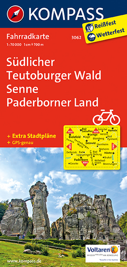 KOMPASS Fahrradkarte Südlicher Teutoburger Wald – Senne – Paderborner Land von KOMPASS-Karten GmbH