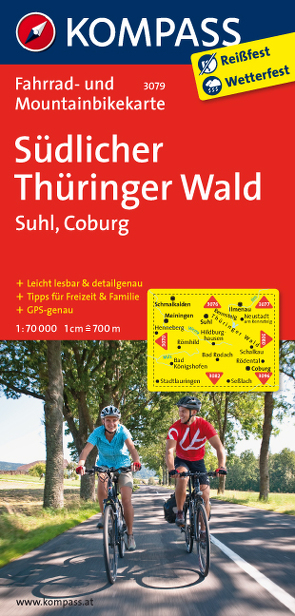 KOMPASS Fahrradkarte Südlicher Thüringer Wald – Suhl – Coburg von KOMPASS-Karten GmbH