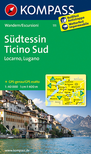 KOMPASS Wanderkarte Südtessin – Ticino Sud – Locarno – Lugano von KOMPASS-Karten GmbH