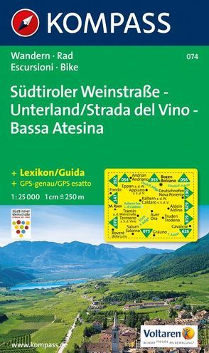 KOMPASS Wanderkarte Südtiroler Weinstraße – Unterland / Strada del Vino – Bassa Atesina von KOMPASS-Karten GmbH