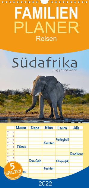 Südafrika – Big 5 und mehr – Familienplaner hoch (Wandkalender 2022 , 21 cm x 45 cm, hoch) von Styppa,  Robert