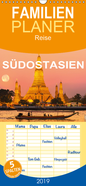 SÜDOSTASIEN – Familienplaner hoch (Wandkalender 2019 , 21 cm x 45 cm, hoch) von INSIGHT,  asia