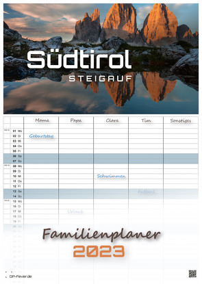 Südtirol – eine Reise durch bezaubernde Landschaften – 2023 – Kalender DIN A3 – (Familienplaner) von GP-Fever.de