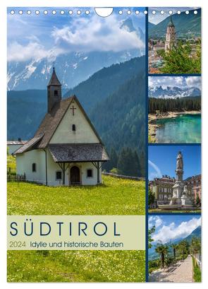 SÜDTIROL Idylle und historische Bauten (Wandkalender 2024 DIN A4 hoch), CALVENDO Monatskalender von Viola,  Melanie