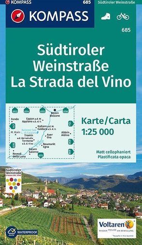 KOMPASS Wanderkarte Südtiroler Weinstraße, La Strada del Vino von KOMPASS-Karten GmbH