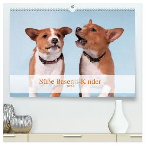 Süße Basenji-Kinder (hochwertiger Premium Wandkalender 2024 DIN A2 quer), Kunstdruck in Hochglanz von Joswig,  Angelika