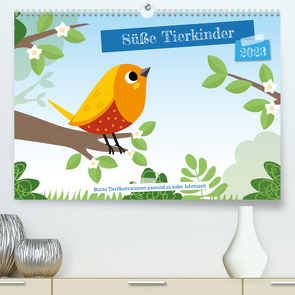 Süße Tierkinder (Premium, hochwertiger DIN A2 Wandkalender 2023, Kunstdruck in Hochglanz) von Eisendle,  Carmen