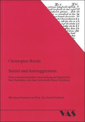 Suizid und Autoaggression von Botzki,  Christopher, Overbeck,  Gerd