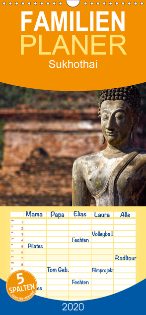 Sukhothai – das erste Königreich der Thai.- Familienplaner hoch (Wandkalender 2020 , 21 cm x 45 cm, hoch) von J. Holzinger,  Geza