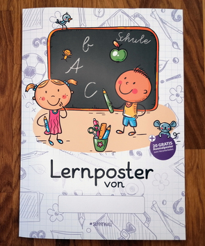 Sunnywall® 20 Lernposter A3 im Set + Bonus Ausmal – Lernhilfen für Kinder Vorschule Grundschule Schule Lesen Schreiben ABC Rechnen von Wiesner,  Daniel