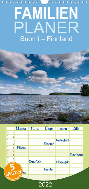 Familienplaner Suomi – Finnland (Wandkalender 2022 , 21 cm x 45 cm, hoch) von Härlein,  Peter