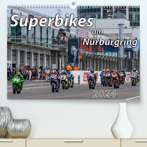 Superbikes am Nürburgring (hochwertiger Premium Wandkalender 2024 DIN A2 quer), Kunstdruck in Hochglanz von Wilczek & Michael Schweinle,  Dieter