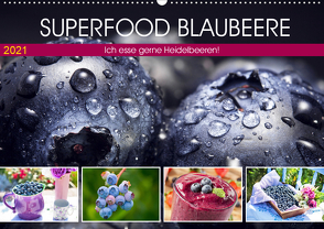 Superfood Blaubeere. Ich esse gerne Heidelbeeren! (Wandkalender 2021 DIN A2 quer) von Hurley,  Rose