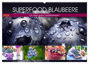 Superfood Blaubeere. Ich esse gerne Heidelbeeren! (Wandkalender 2024 DIN A2 quer), CALVENDO Monatskalender von Hurley,  Rose