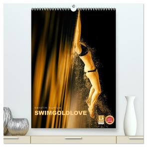 SWIMGOLDLOVE (hochwertiger Premium Wandkalender 2024 DIN A2 hoch), Kunstdruck in Hochglanz von Kuntze,  Kerstin