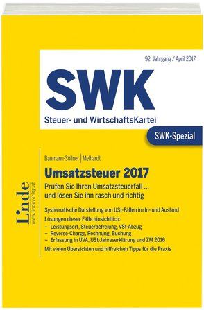 SWK-Spezial Umsatzsteuer 2017 von Kuder,  Bernhard, Melhardt,  Stefan, Pfeiffer,  Sebastian