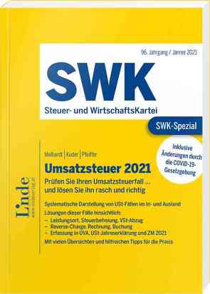 SWK-Spezial Umsatzsteuer 2021 von Kuder,  Bernhard, Melhardt,  Stefan, Pfeiffer,  Sebastian