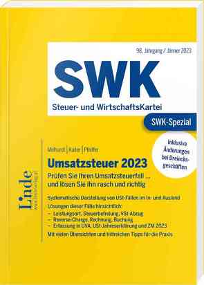 SWK-Spezial Umsatzsteuer 2023 von Kuder,  Bernhard, Melhardt,  Stefan, Pfeiffer,  Sebastian