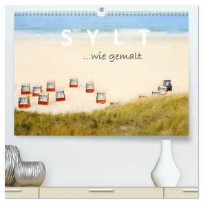 Sylt. Wie gemalt. (hochwertiger Premium Wandkalender 2024 DIN A2 quer), Kunstdruck in Hochglanz von Linderer,  Günter